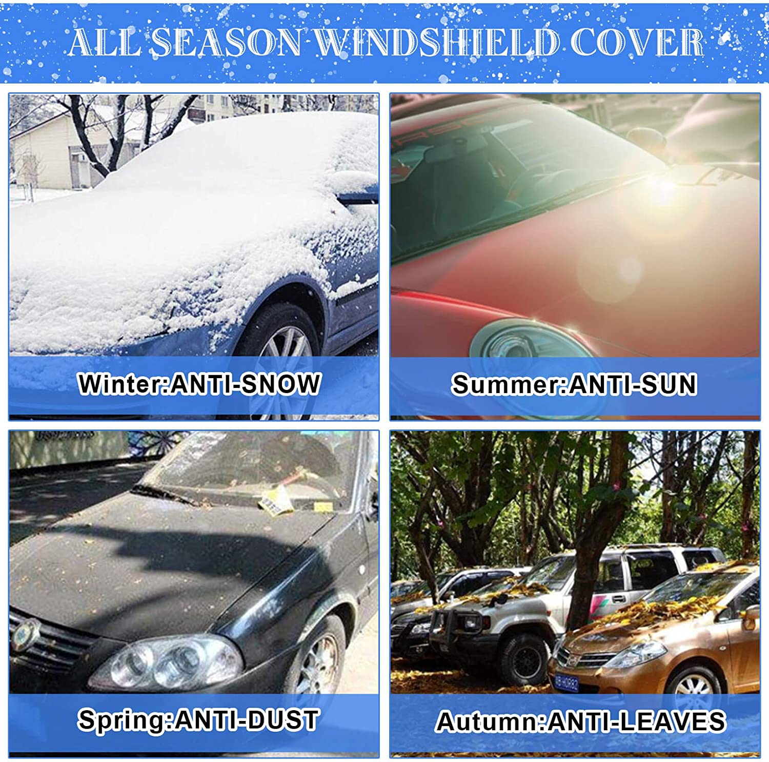Kaufe Auto-Windschutzscheiben-Schneedecke, magnetische Kanten